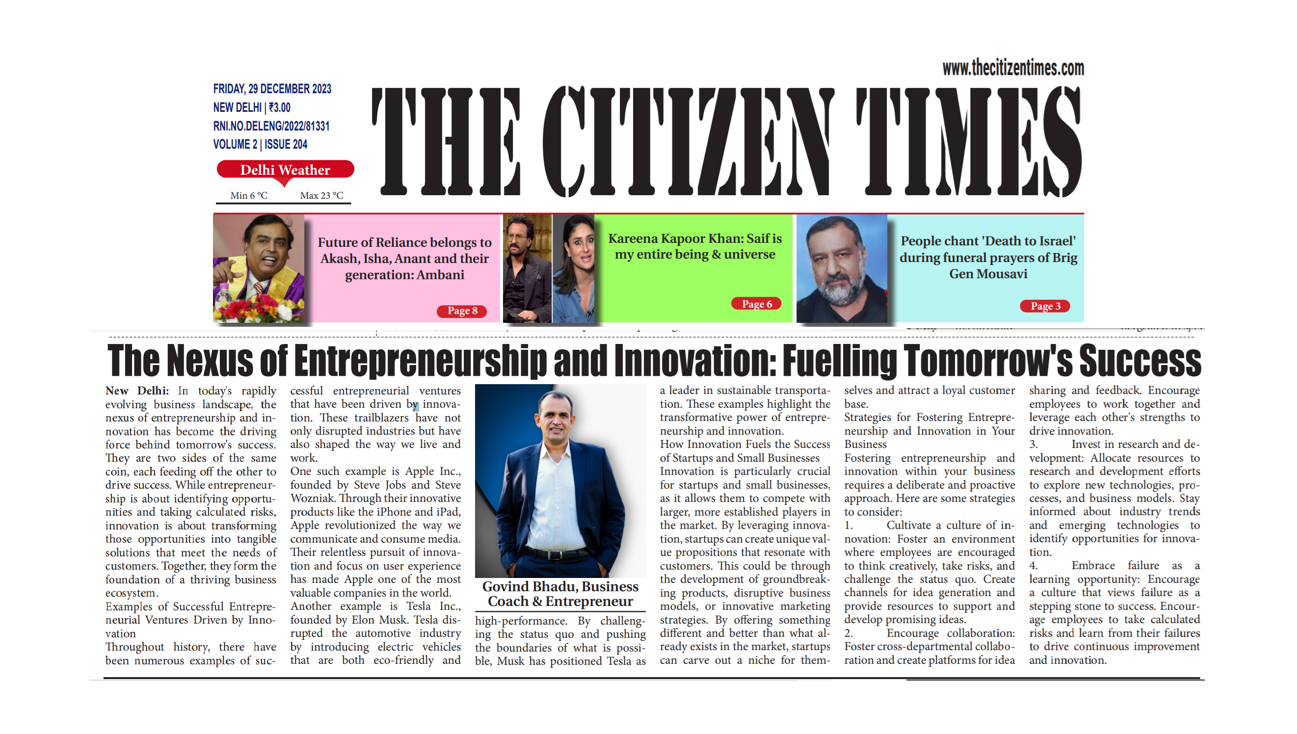 Citizen Times 29 December 2023